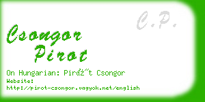 csongor pirot business card